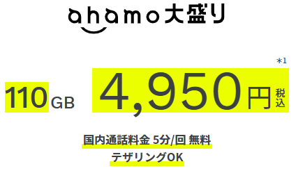 ahamo大盛りオプション