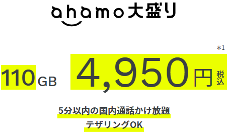 ahamo大盛り料金体系