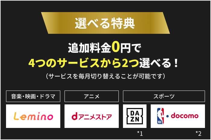 ドコモ選べる特典